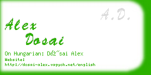 alex dosai business card